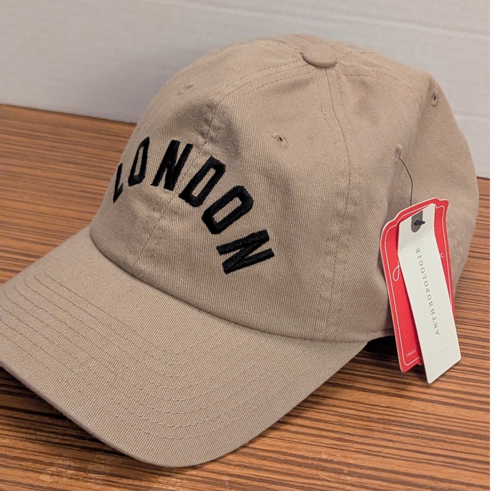 NEW Wanderlust Anthropologie American Needle London Baseball Cap Hat Tan